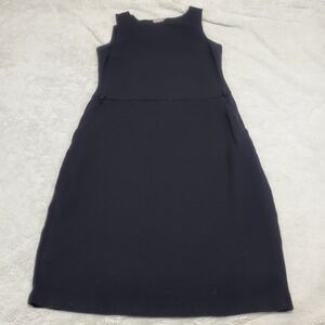 J. Crew Black Knit Sleeveless Dress 10 Classic Capsule Old Money Office Timeless